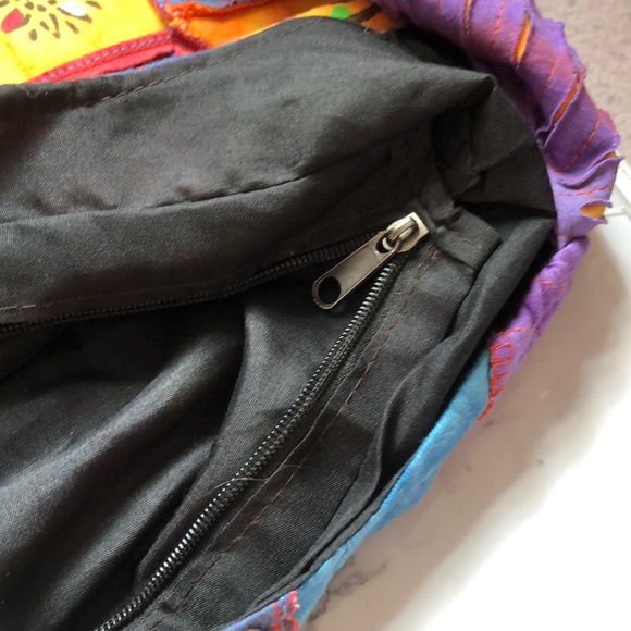 hippie colorful tote beach bag - Picture 4 of 4